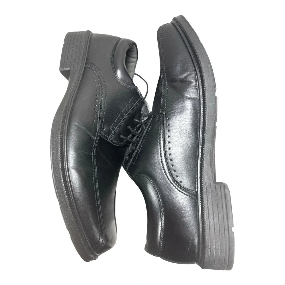 Deer Stags Williamsburg Dress Oxfords – Modern Bicycle Toe, Black, Size 14W